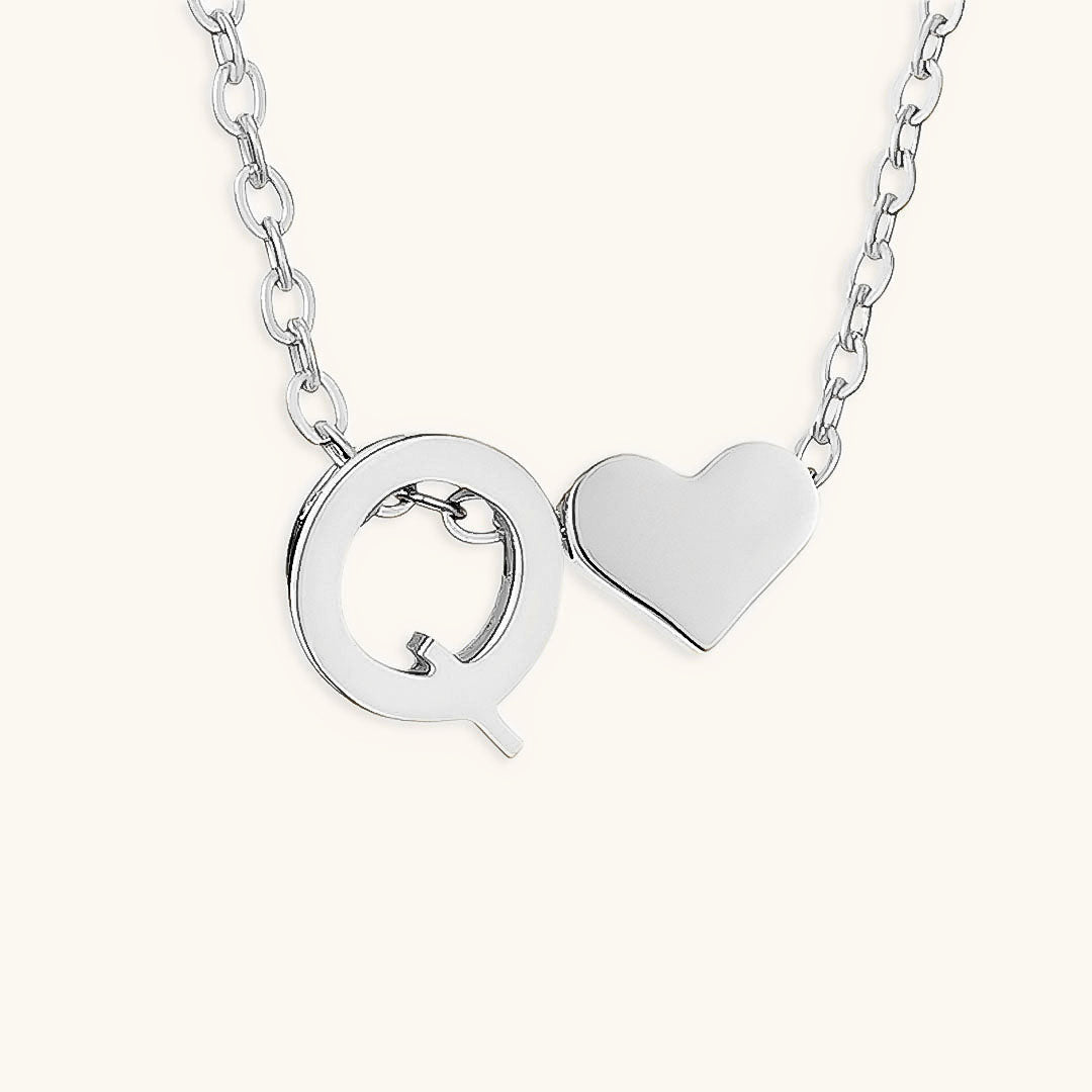 Collier Doré avec Initiale et Cœur