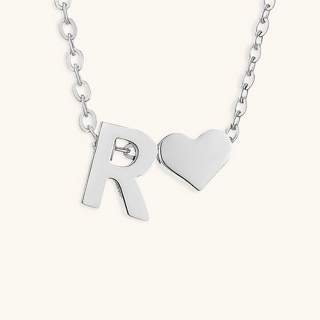 Collier Doré avec Initiale et Cœur