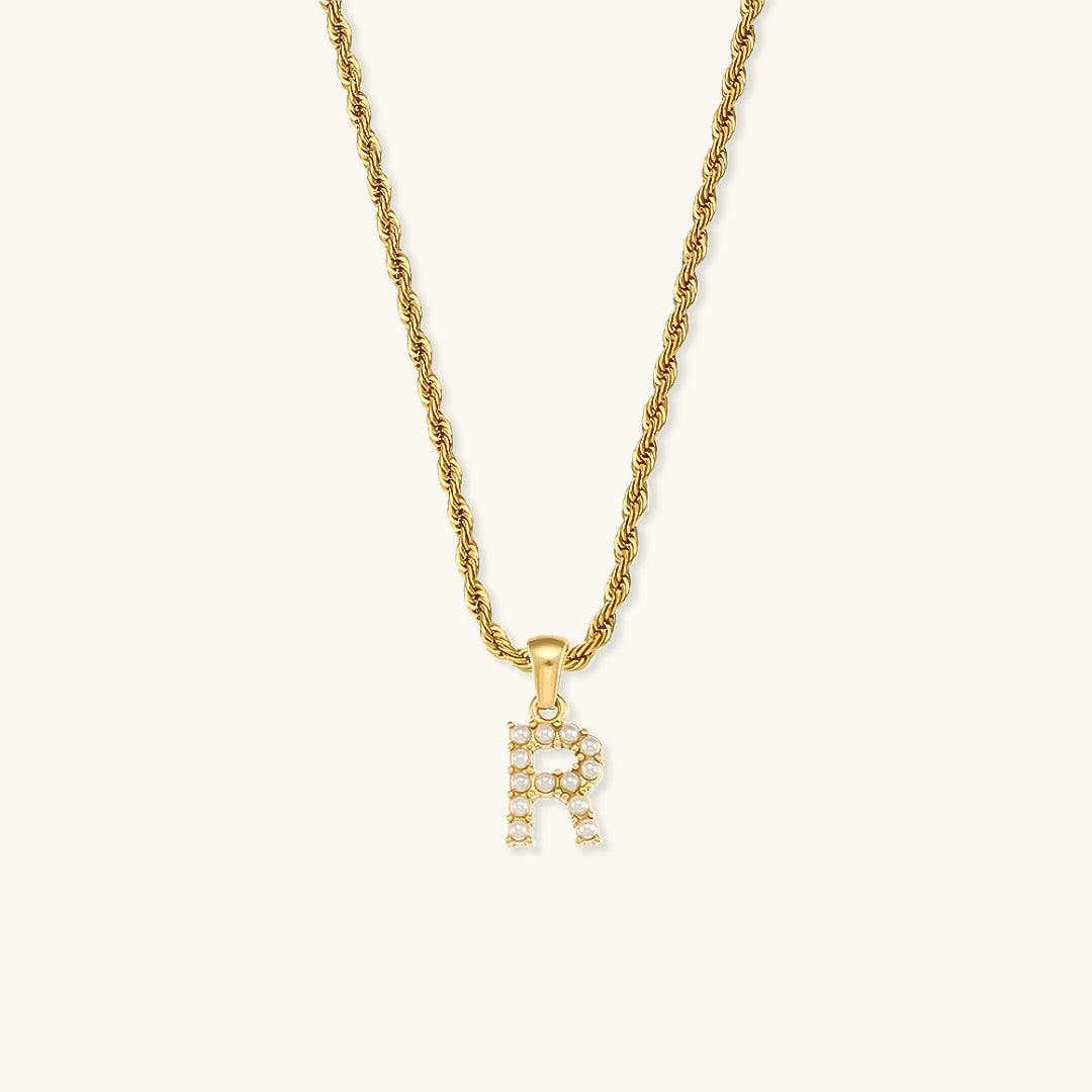 Collier Perle avec Initiale Elodie