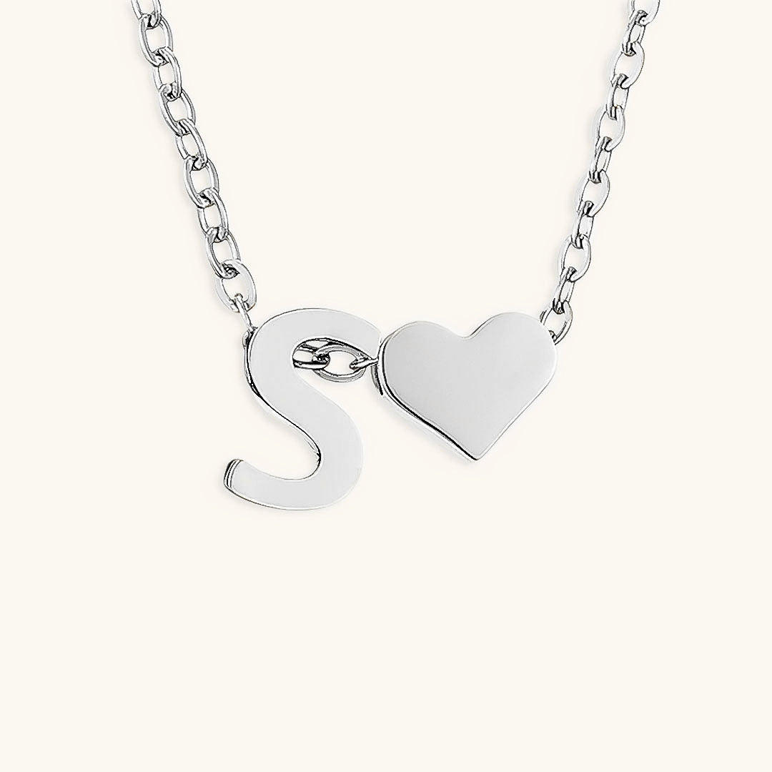 Collier Doré avec Initiale et Cœur