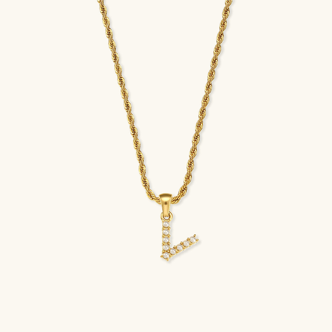 Collier Perle avec Initiale Elodie