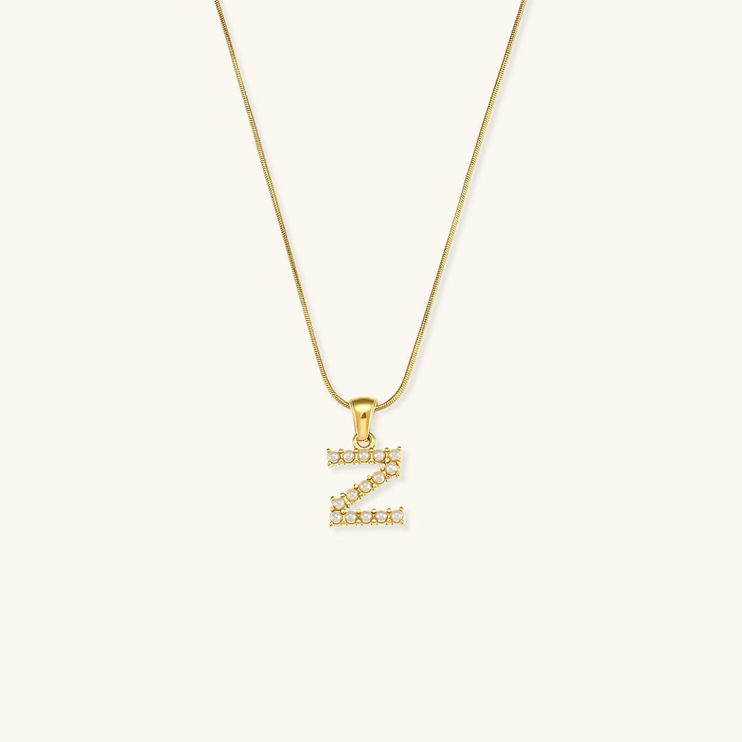 Collier Perle avec Lettre Initiale Colette