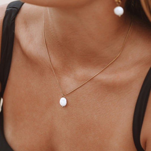 Collier Perle Coin